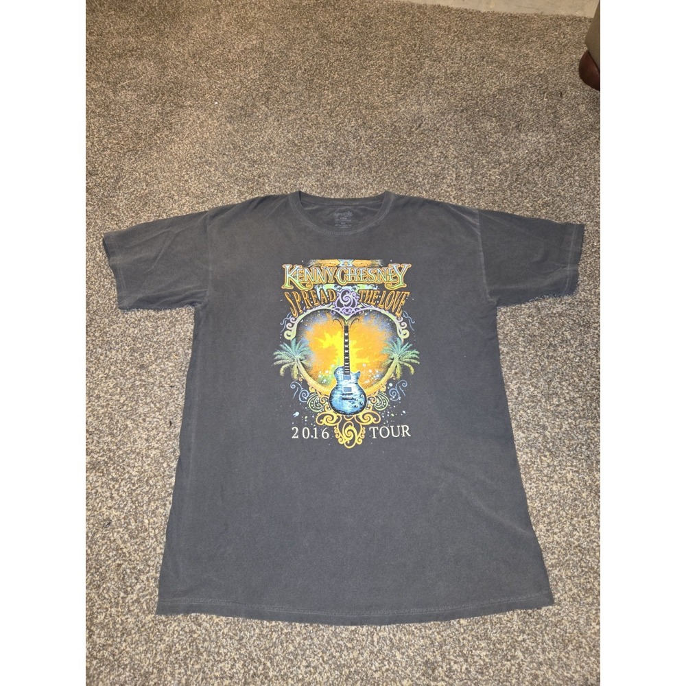 Kenny Chesney 2016 Spread the Love Tour T Shirt Band Tee T Large
